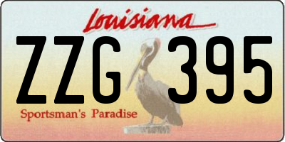LA license plate ZZG395