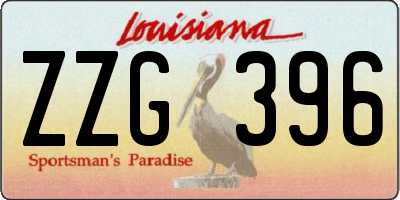 LA license plate ZZG396