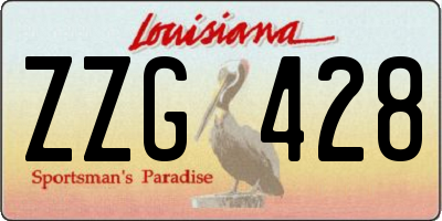 LA license plate ZZG428