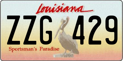 LA license plate ZZG429