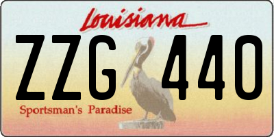 LA license plate ZZG440