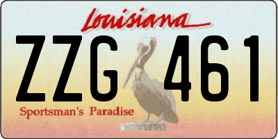 LA license plate ZZG461