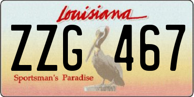 LA license plate ZZG467