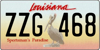 LA license plate ZZG468