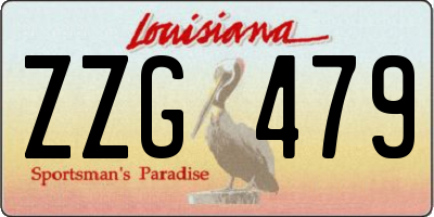 LA license plate ZZG479