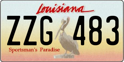 LA license plate ZZG483