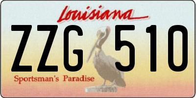 LA license plate ZZG510