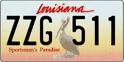 LA license plate ZZG511