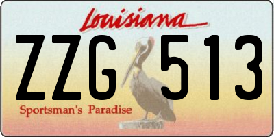 LA license plate ZZG513