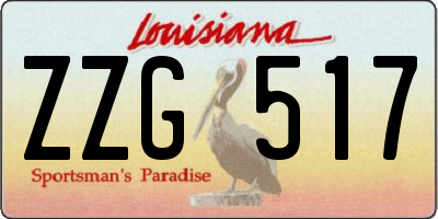 LA license plate ZZG517