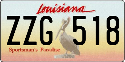 LA license plate ZZG518
