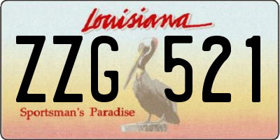 LA license plate ZZG521