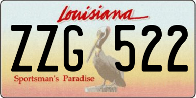 LA license plate ZZG522