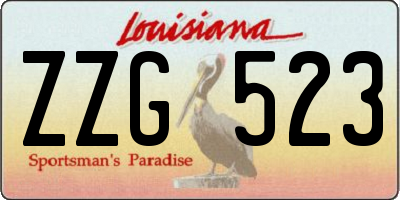 LA license plate ZZG523