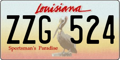 LA license plate ZZG524