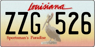 LA license plate ZZG526