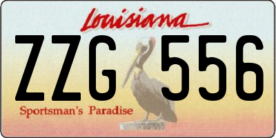 LA license plate ZZG556