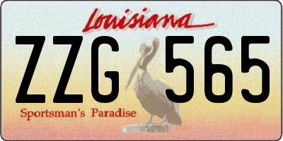 LA license plate ZZG565