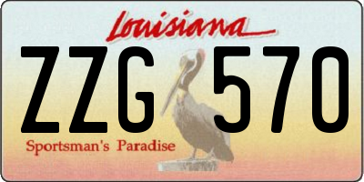 LA license plate ZZG570
