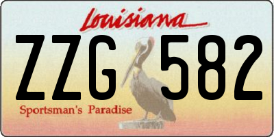 LA license plate ZZG582