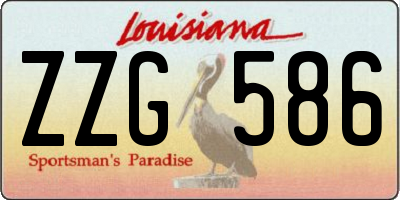 LA license plate ZZG586