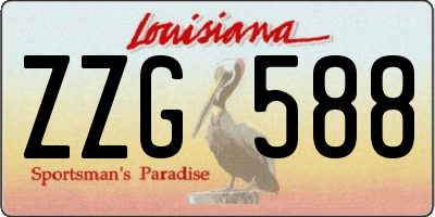 LA license plate ZZG588