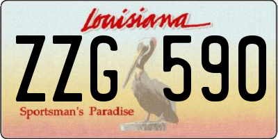 LA license plate ZZG590