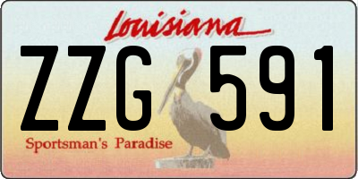 LA license plate ZZG591