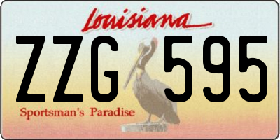 LA license plate ZZG595