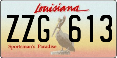 LA license plate ZZG613