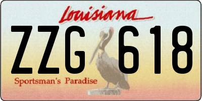 LA license plate ZZG618