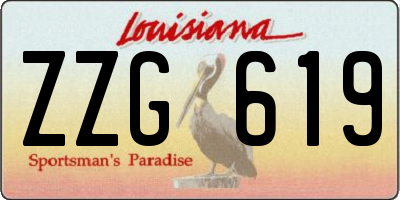 LA license plate ZZG619