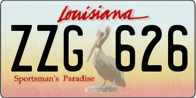 LA license plate ZZG626