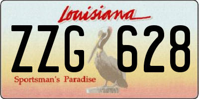 LA license plate ZZG628