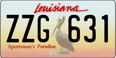 LA license plate ZZG631