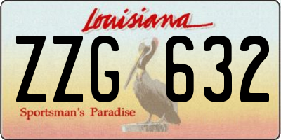 LA license plate ZZG632