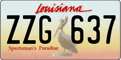 LA license plate ZZG637