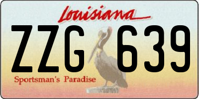 LA license plate ZZG639