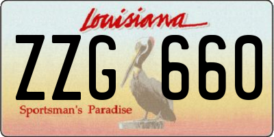 LA license plate ZZG660
