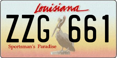 LA license plate ZZG661