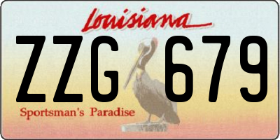 LA license plate ZZG679