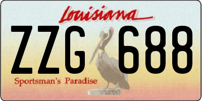 LA license plate ZZG688