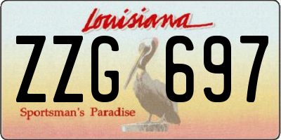LA license plate ZZG697