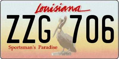 LA license plate ZZG706