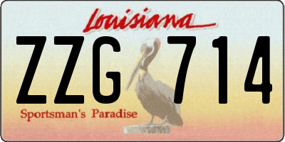 LA license plate ZZG714