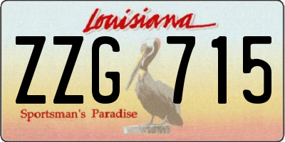 LA license plate ZZG715