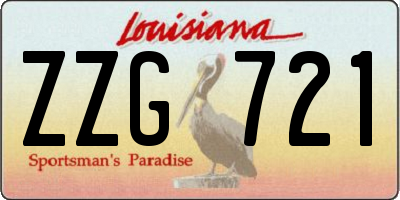 LA license plate ZZG721