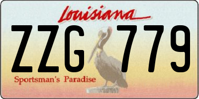LA license plate ZZG779