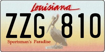 LA license plate ZZG810