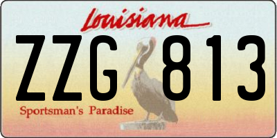 LA license plate ZZG813